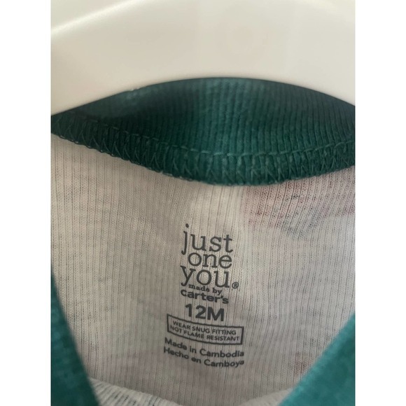 Carter's Just One You Christmas Cars Thermal Pajama Set Infant Size 12 Months - Picture 4 of 4